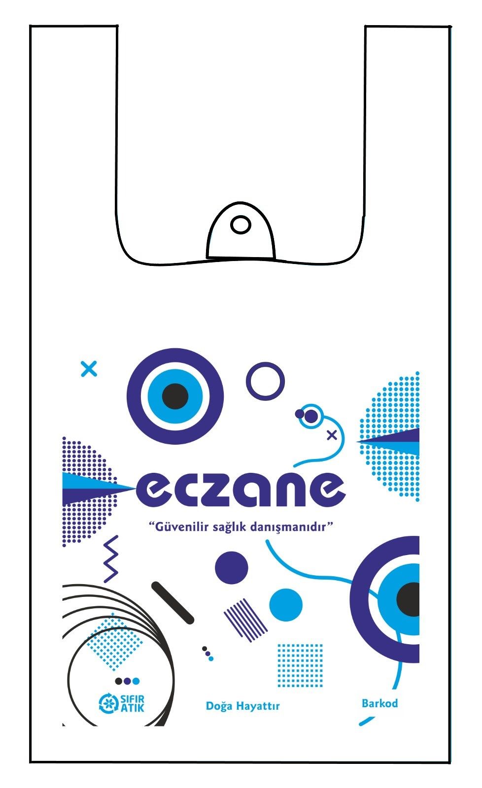 Poşet Eczane Atlet 20*35 Nazar Boncuk 300 lü