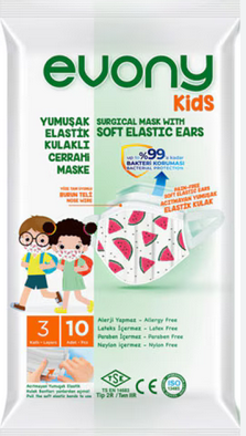 Maske Evony Çocuk 10 lu