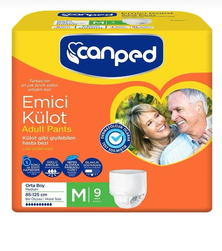 Hasta Alt Bezi Canped Külotlu 9'lu Medium