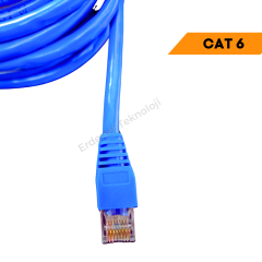 CAT 6 PATCH NETWORK İNTERNET KABLOSU MAVİ 10 METRE