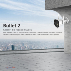 IMOU  WIFI Alarmlı Işıklı Full HD Dış Ortam Bullet Kamera