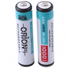 Orion 1.2V 1000mAh Ni-Mh AAA Şarj Edilebilir İnce Kalem Pil 2'Li Paket