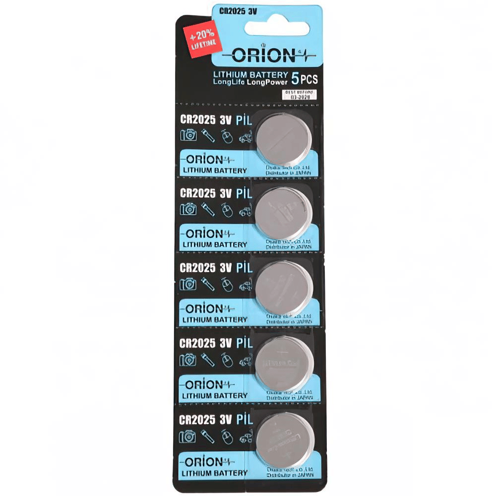 Orion CR2025 3V Lityum Pil 5'li Paket