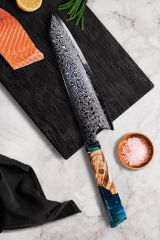Şam Çeliği Japon Kritsuke Şef Bıçağı