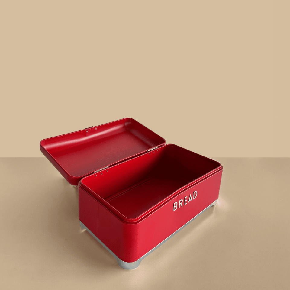 Sarkap Home Galvaniz Metal Saklama Kutusu Seti Kırmızı