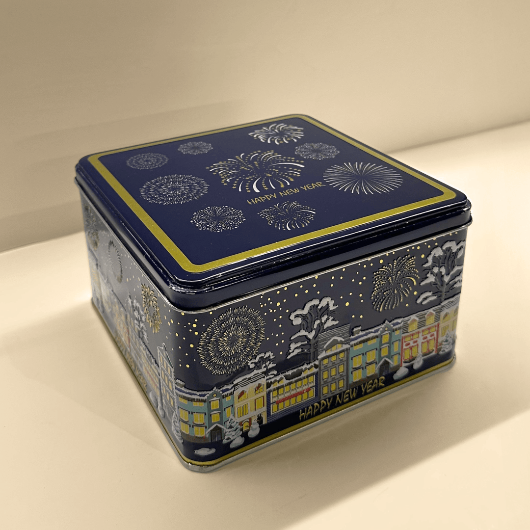 Sarkap Home New Year City Kabartmalı Saklama Kutusu Mavi