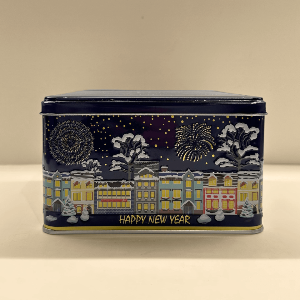 Sarkap Home New Year City Kabartmalı Saklama Kutusu Mavi