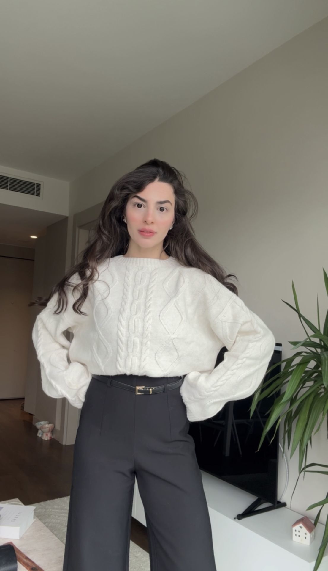 Orjinal zara kemerli premıum pantolon