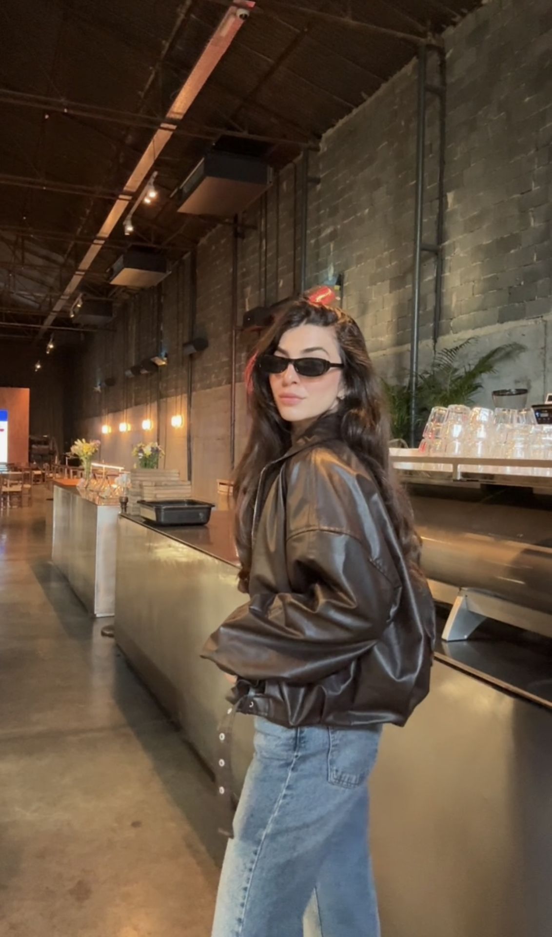 Acı kahve astarlı trend deri ceket