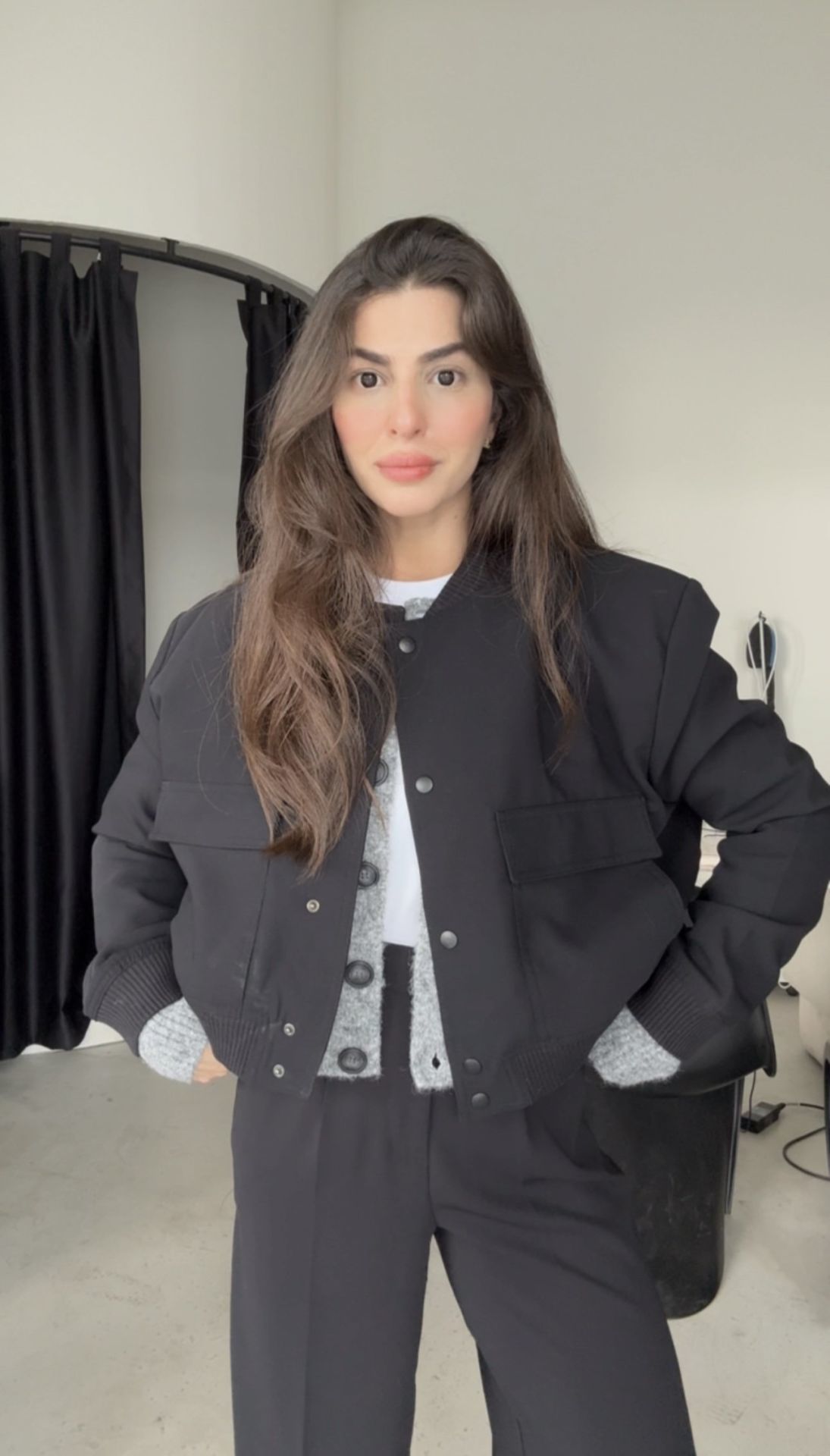 Orjinal marka premium kalite vatkalı siyah bomber