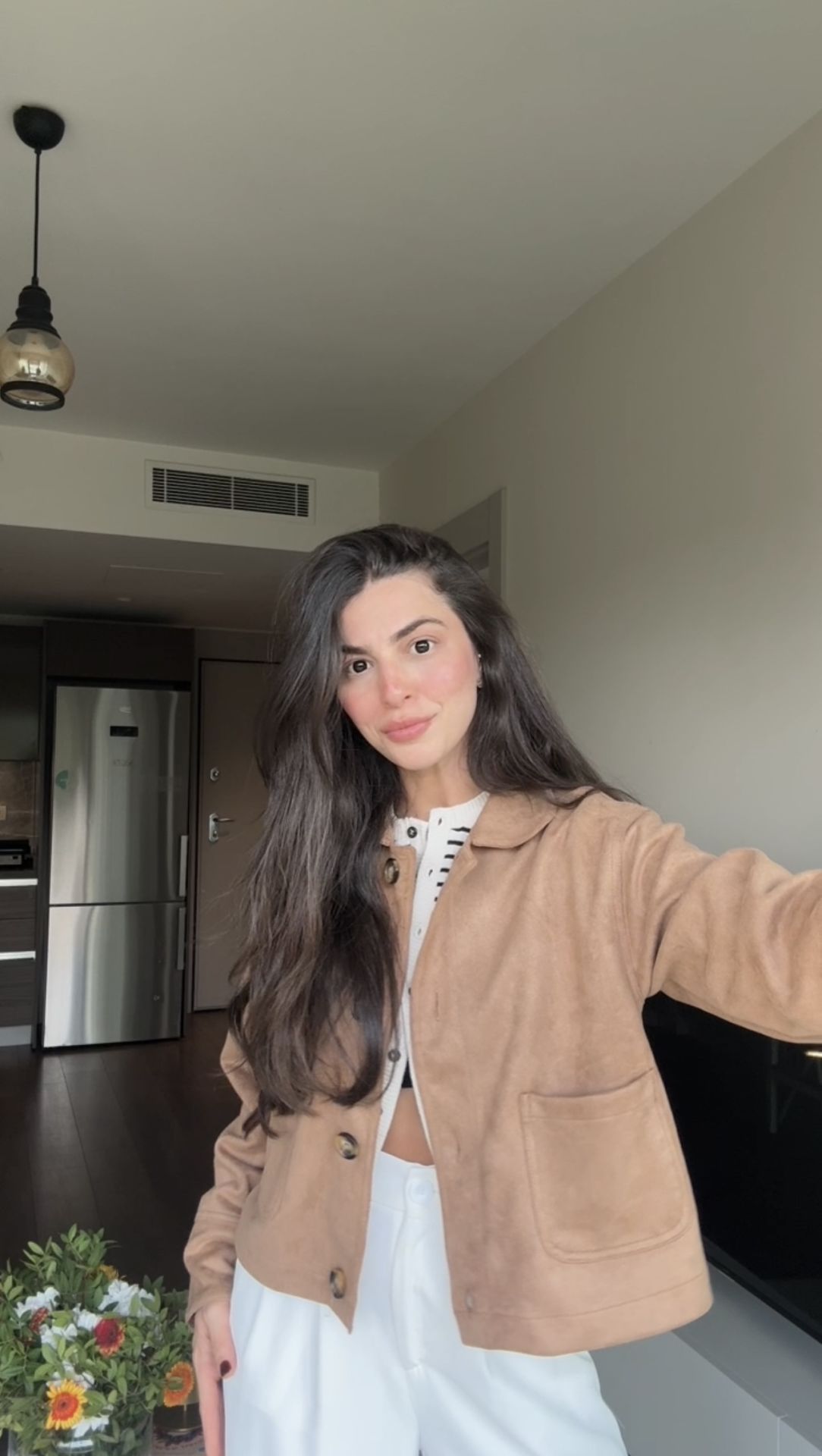 Sonbahar rengi süet ceket