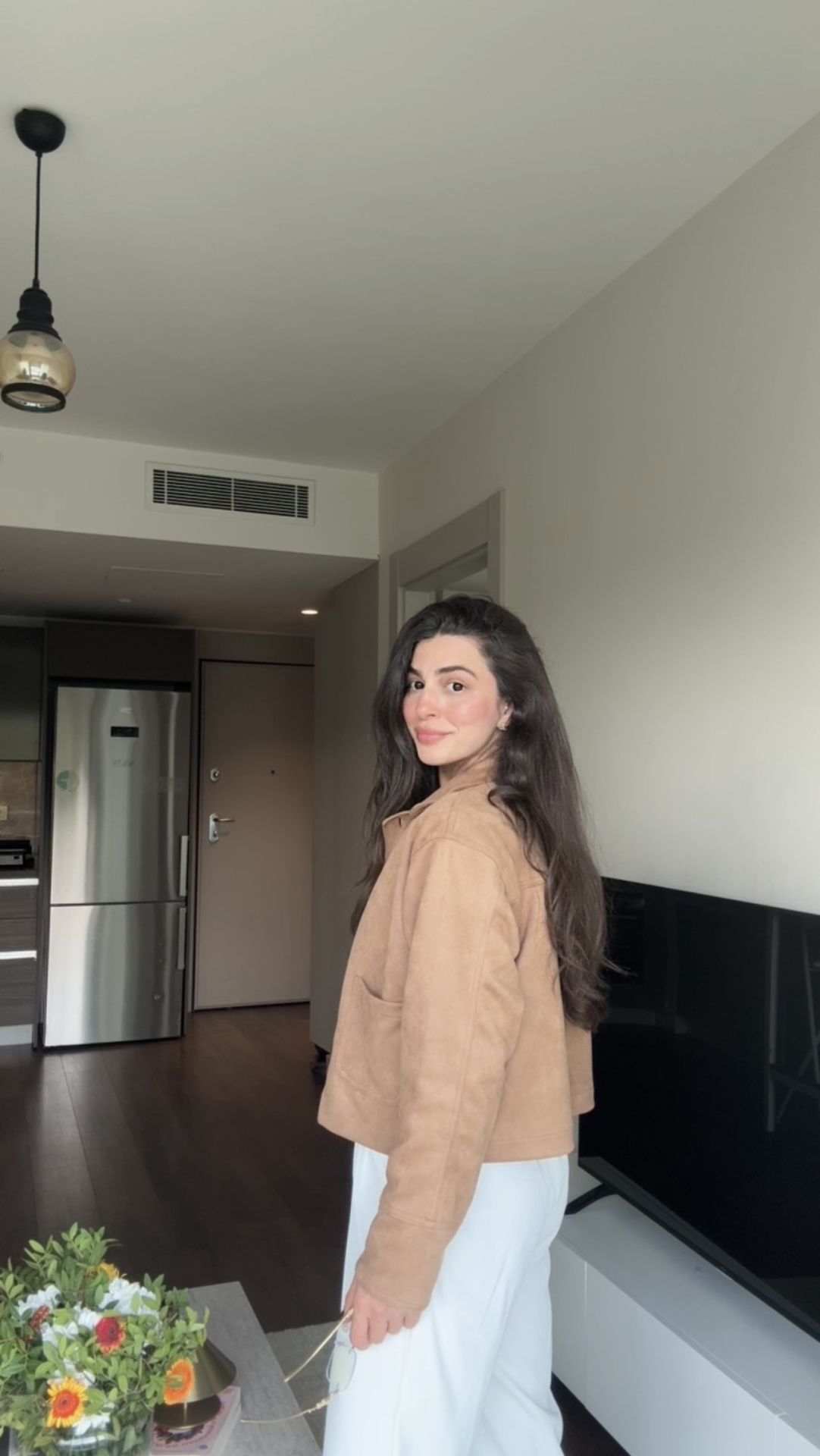 Sonbahar rengi süet ceket