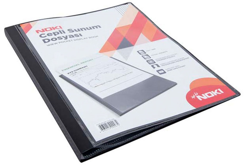 Noki Sunum Dosyası A4 Cepli 80 Li Siyah-64180-N-190