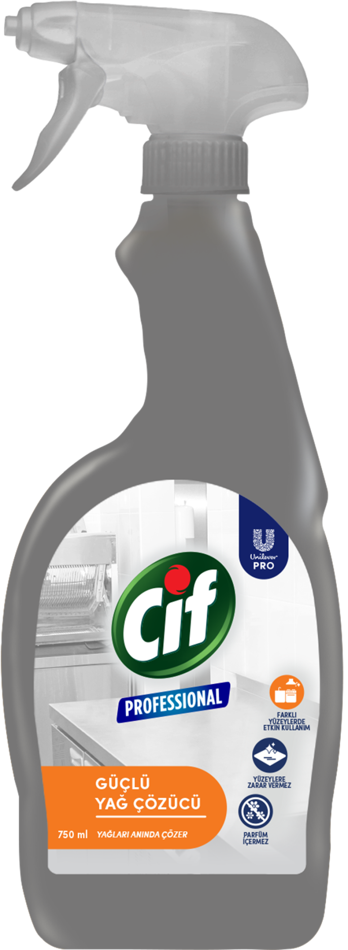 Cif Professional Güçlü Yağ Çözücü Sprey 750 Ml.