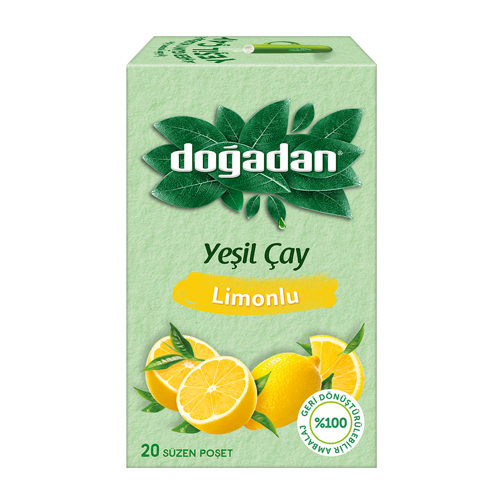 Doğadan Bitki Çayı Yeşil Çay Limonlu 1,75 Gr.20 Li Paket