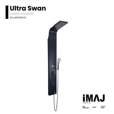 Ultra Swan Antrasit  Duş Paneli