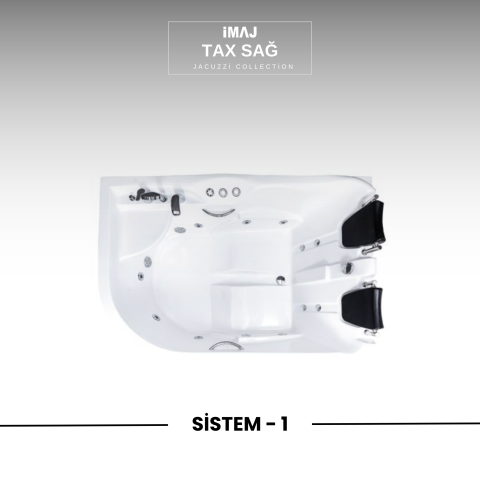 Tax 170x120 cm h:60 Asimetrik - SAĞ Jakuzi