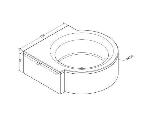 Oliver Mini Küvet 150x150 H:58