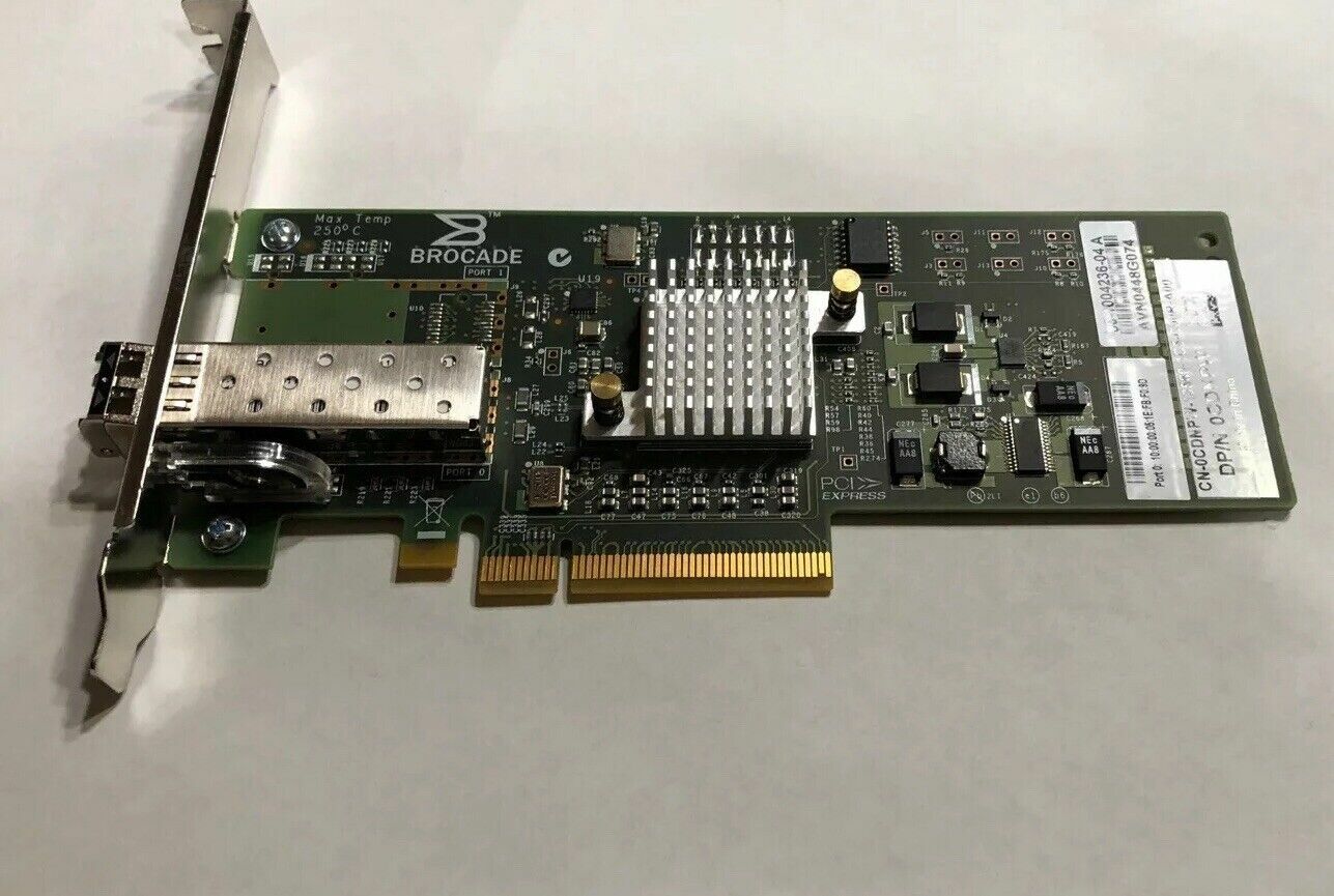 DELL Brocade 815 Single Port FC8 Fiber Channel HBA Card, PCIe, CDNPW