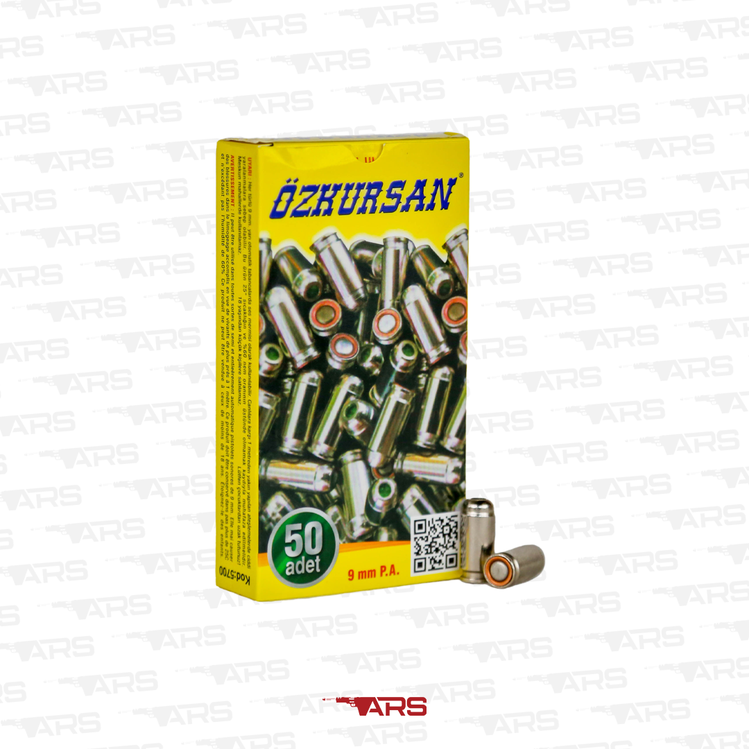 Özkursan Beyaz 9mm Kurusıkı Tabanca Mermisi