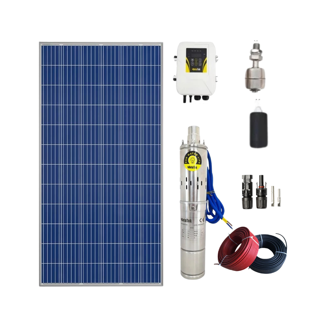 24V DC Solar Dalgıç Pompa Paketi (285W Tek Panelli)