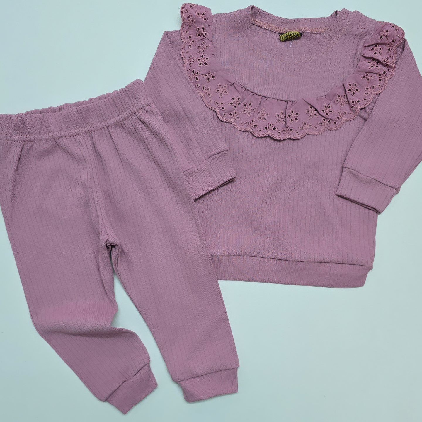 Us polo baby yakası dantelli fitilli takım