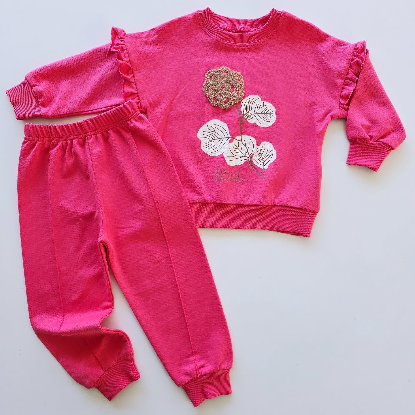 Pepelino kids çiçekli kolu fırfırlı takım