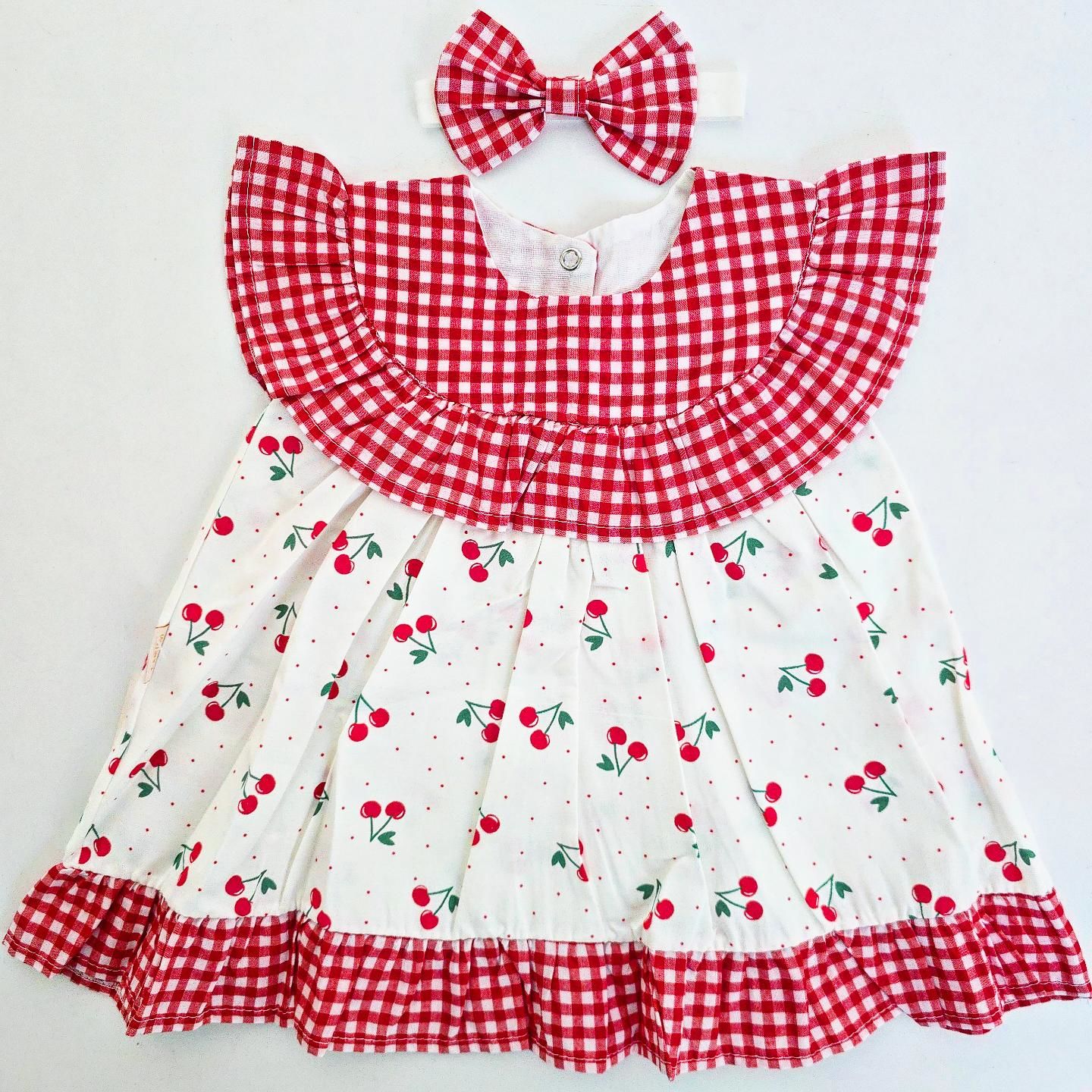 Mininaf baby kirazlı elbise