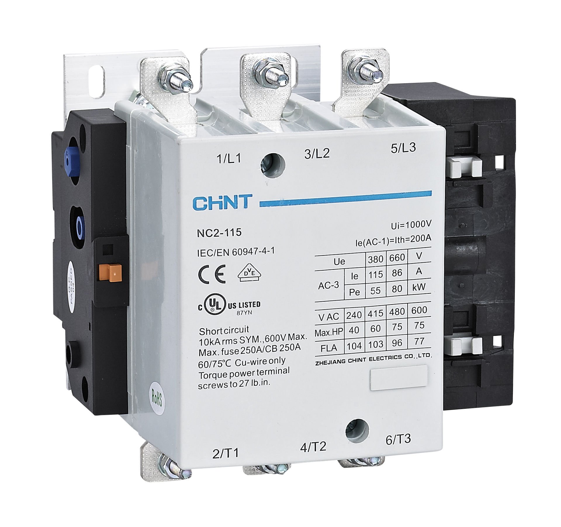 671433, NC2-115 Kontaktör, 55kW, 115A