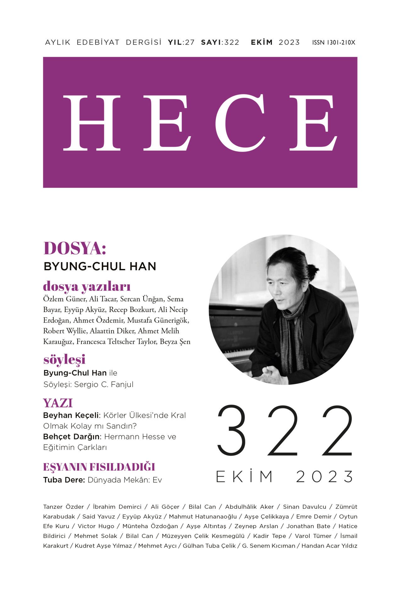 Hece Dergisi 322.Sayı Ekim 2023