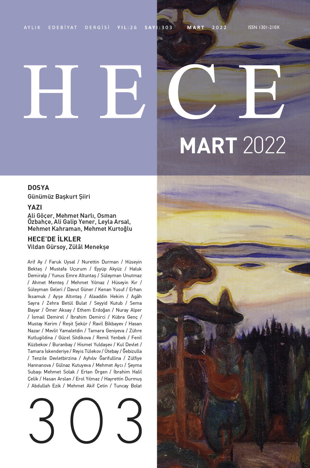 Hece Dergisi 303.Sayı Mart 2022