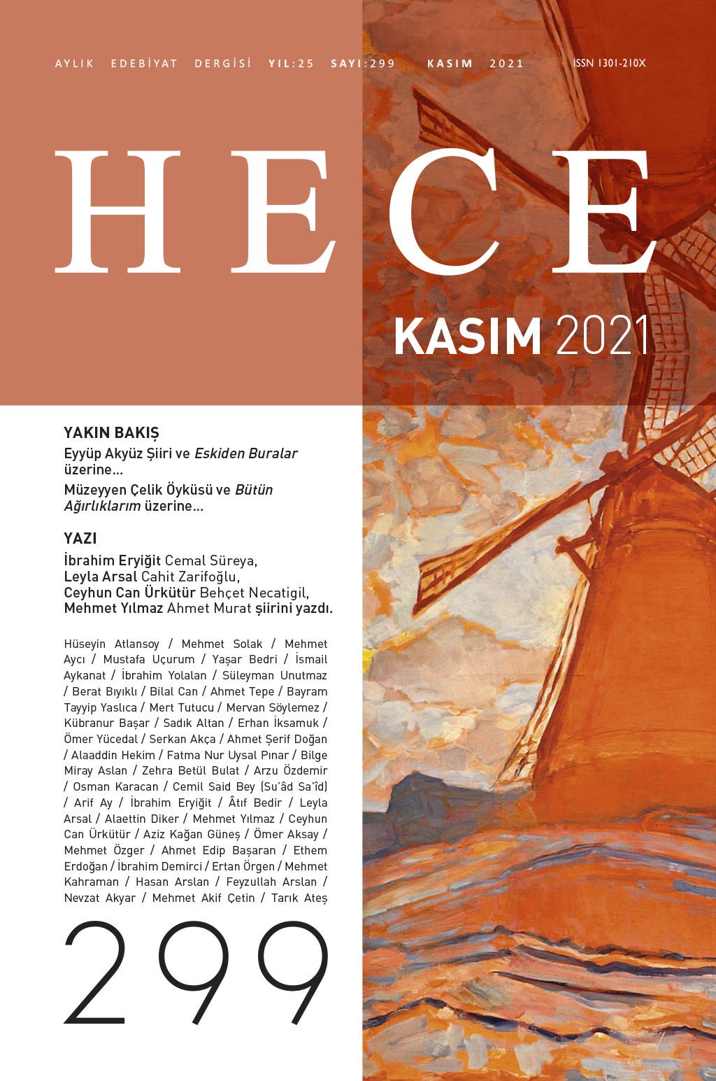 Hece Dergisi 299.Sayı Kasım 2021