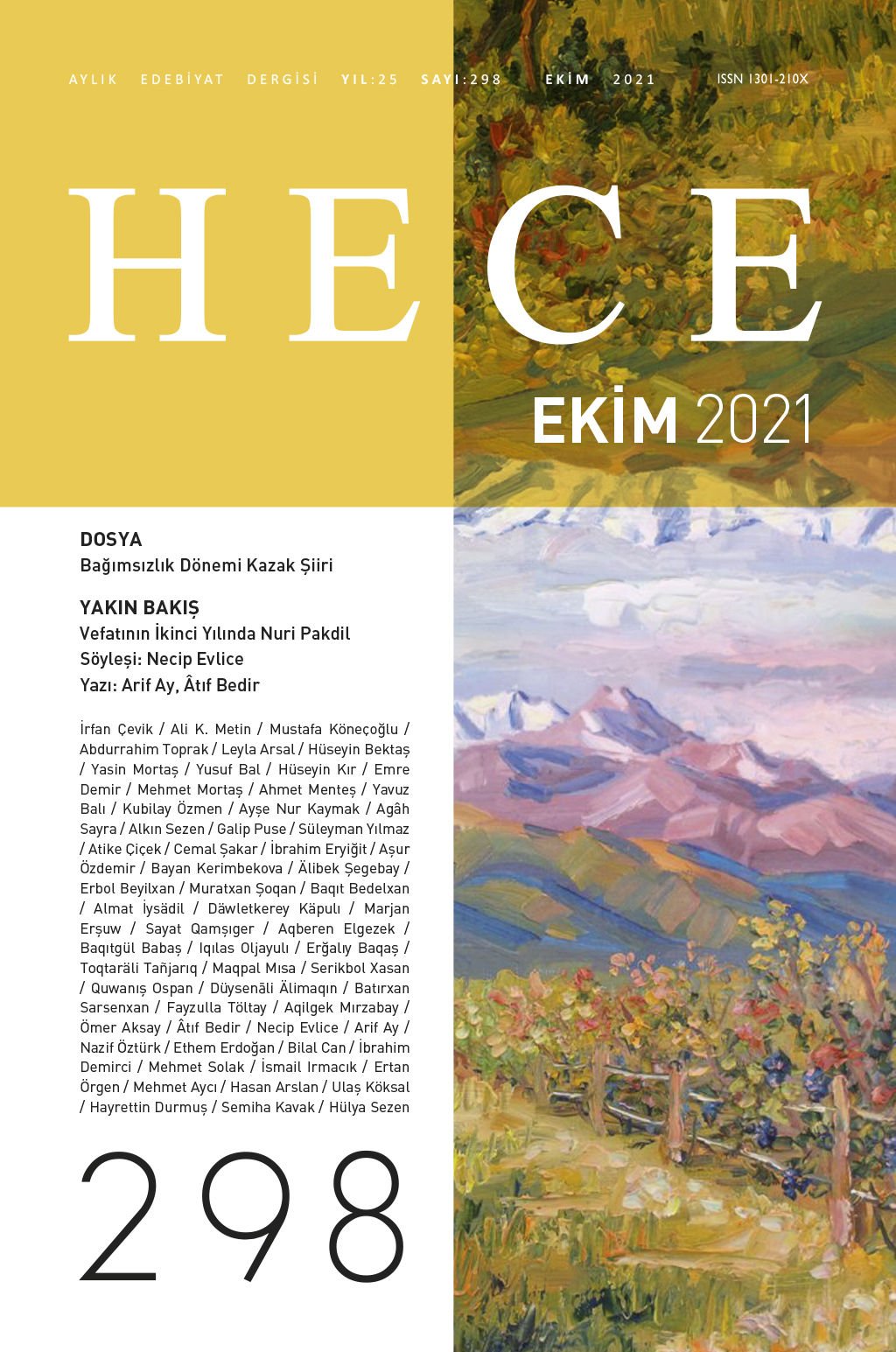 Hece Dergisi 298.Sayı Ekim 2021