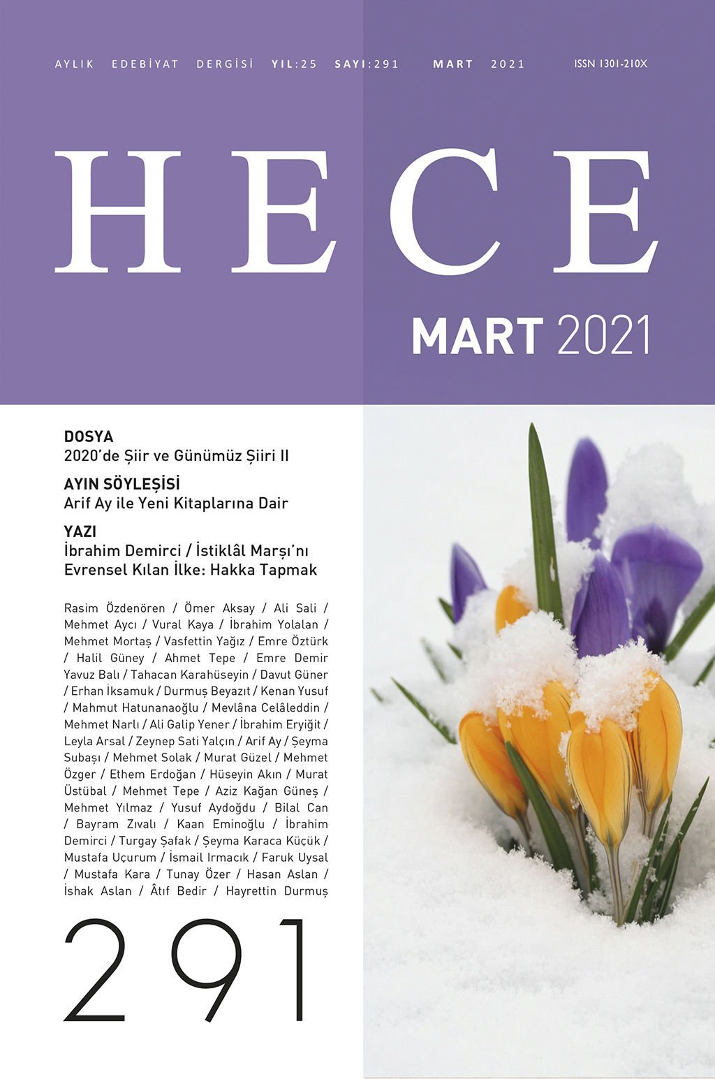 Hece Dergisi 291.Sayı Mart 2021