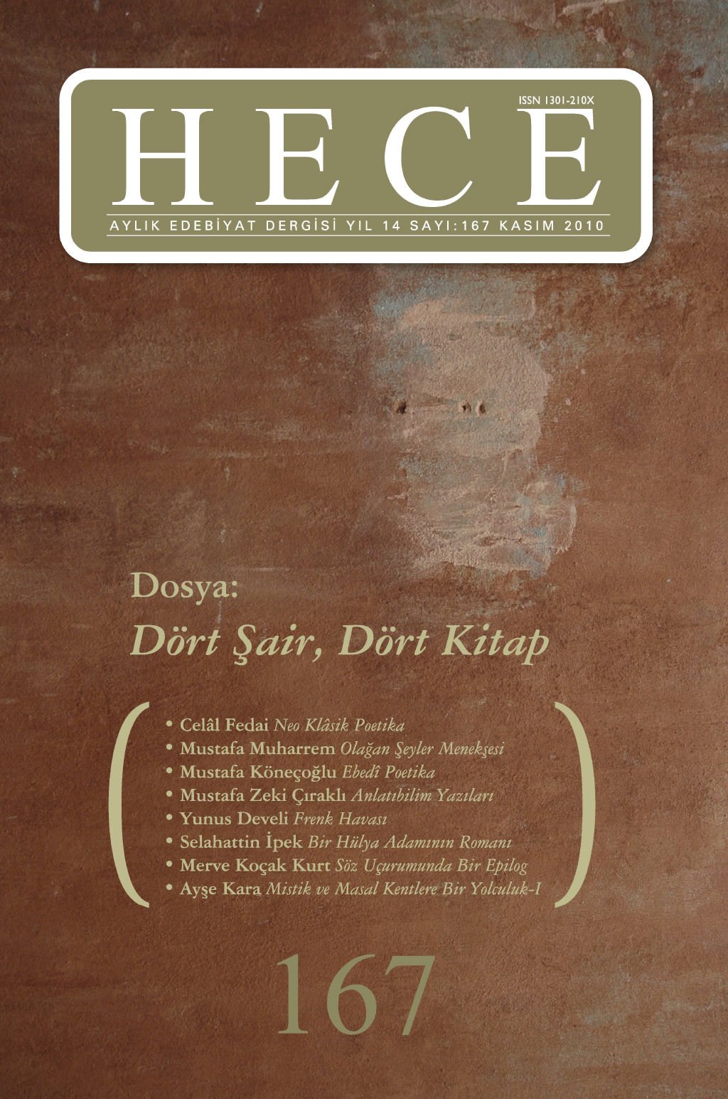 Hece Dergisi 167. Sayı Kasım 2010
