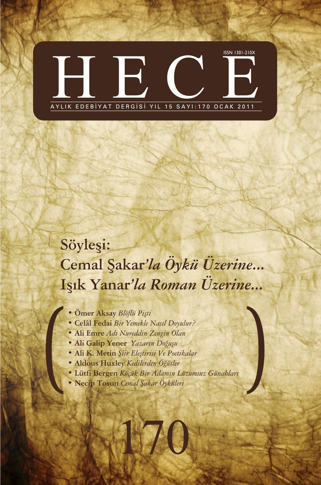Hece Dergisi 170. Sayı Şubat 2011