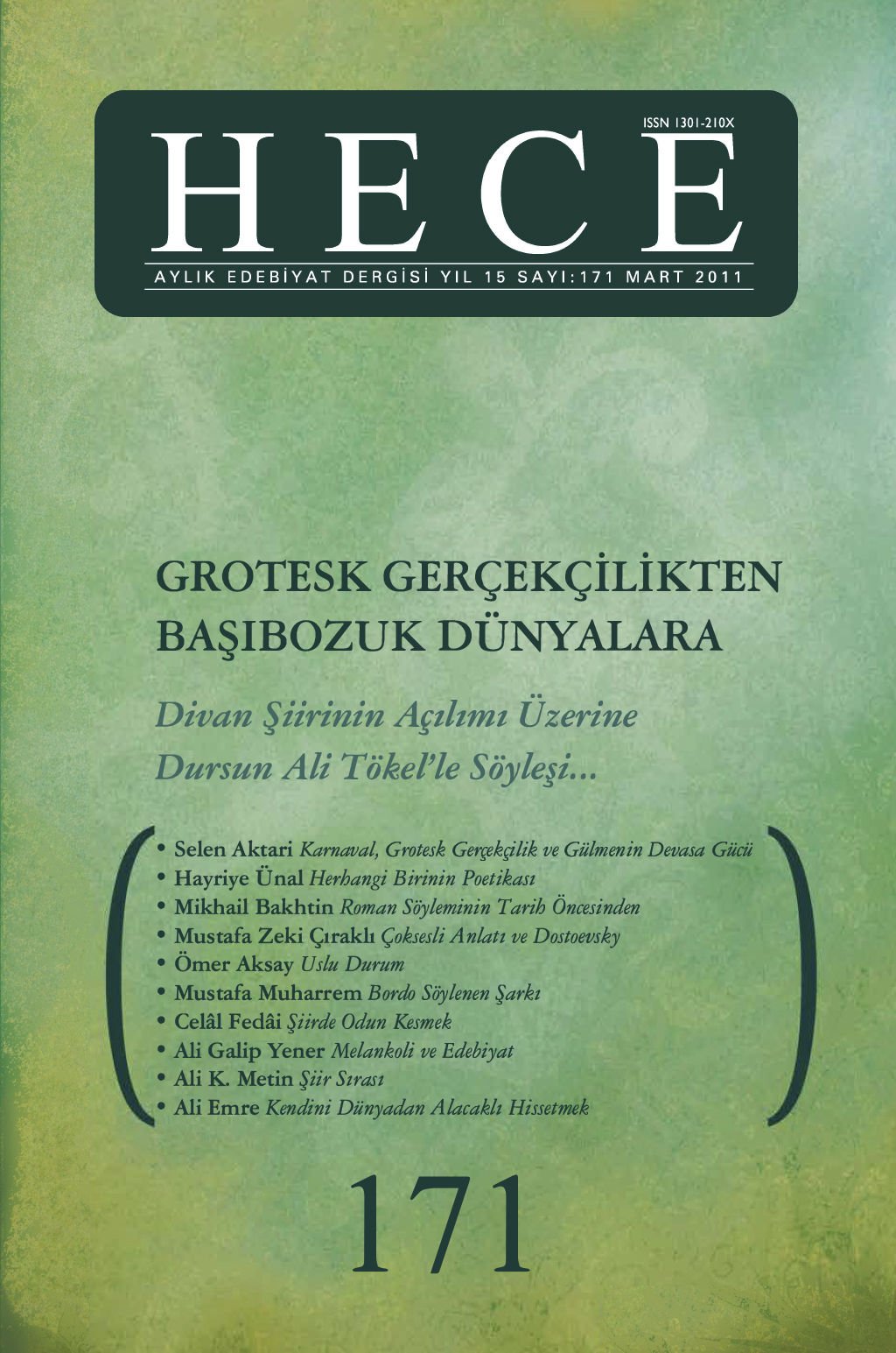 Hece Dergisi 171. Sayı Mart 2011