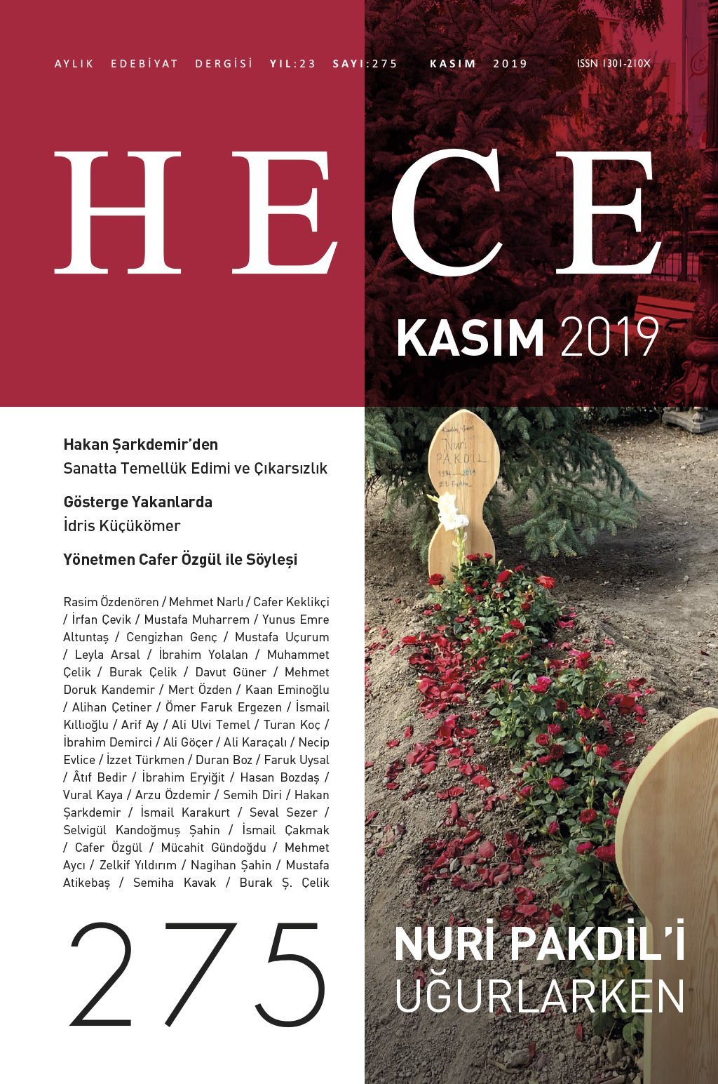 Hece Dergisi 275.Sayı Kasım 2019