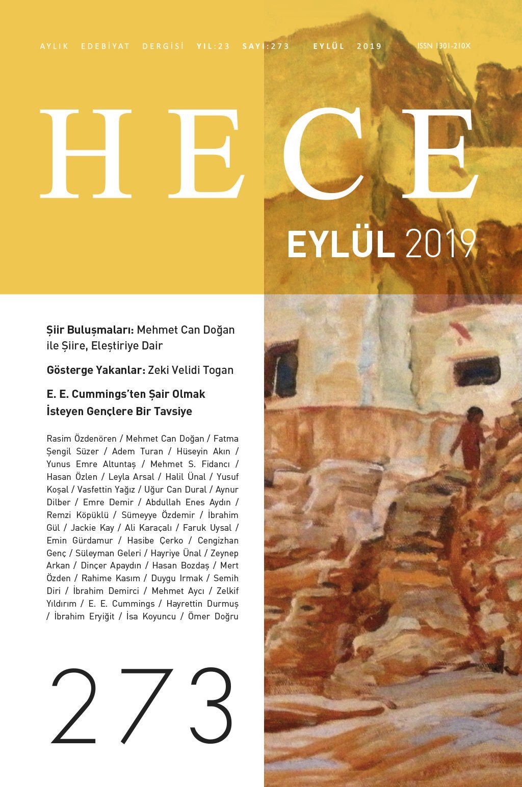 Hece Dergisi 273.Sayı Eylül 2019