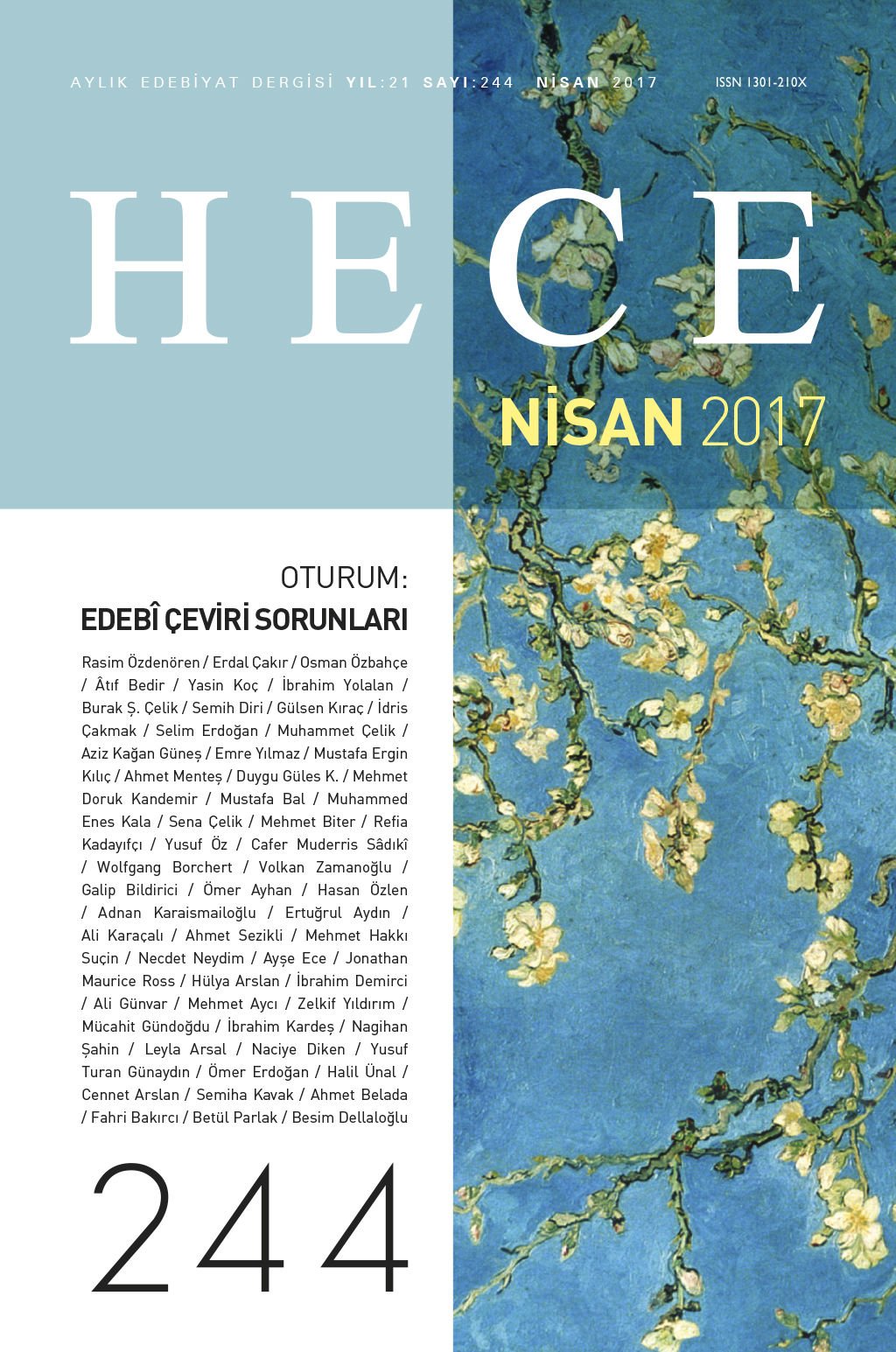 Hece Dergisi 244.Sayı Nisan 2017