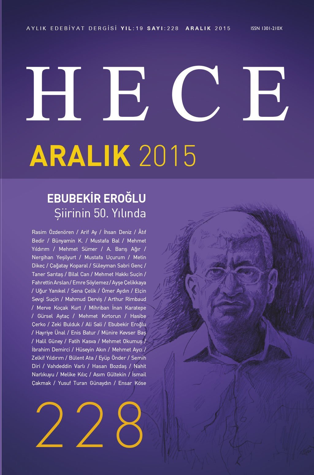 Hece Dergisi 228.Sayı Aralık 2015