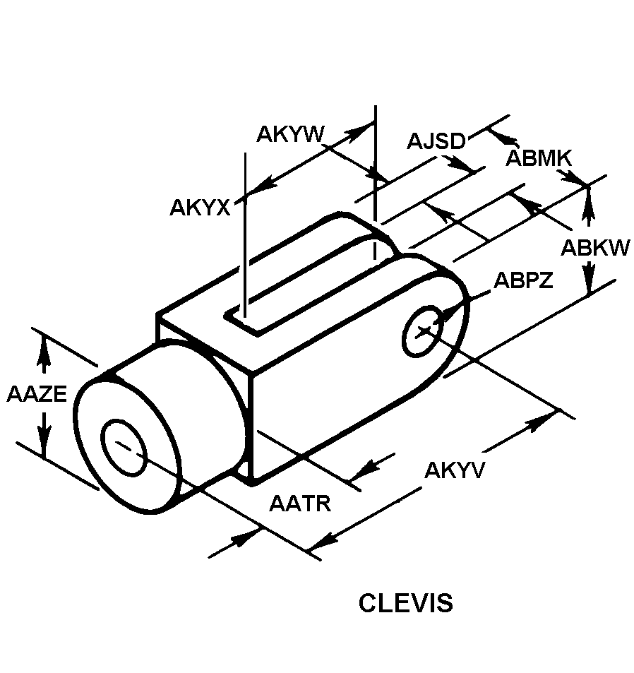 CLEVIS, ÇUBUK UCU NSN: 5340-00-983-6951