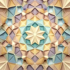 Renkli Geometrik Desenli Renkli Duvar Kağıdı Baskı