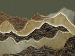 3 Boyutlu Parametrik Çöl Desenli Duvar Kağıdı Baskı