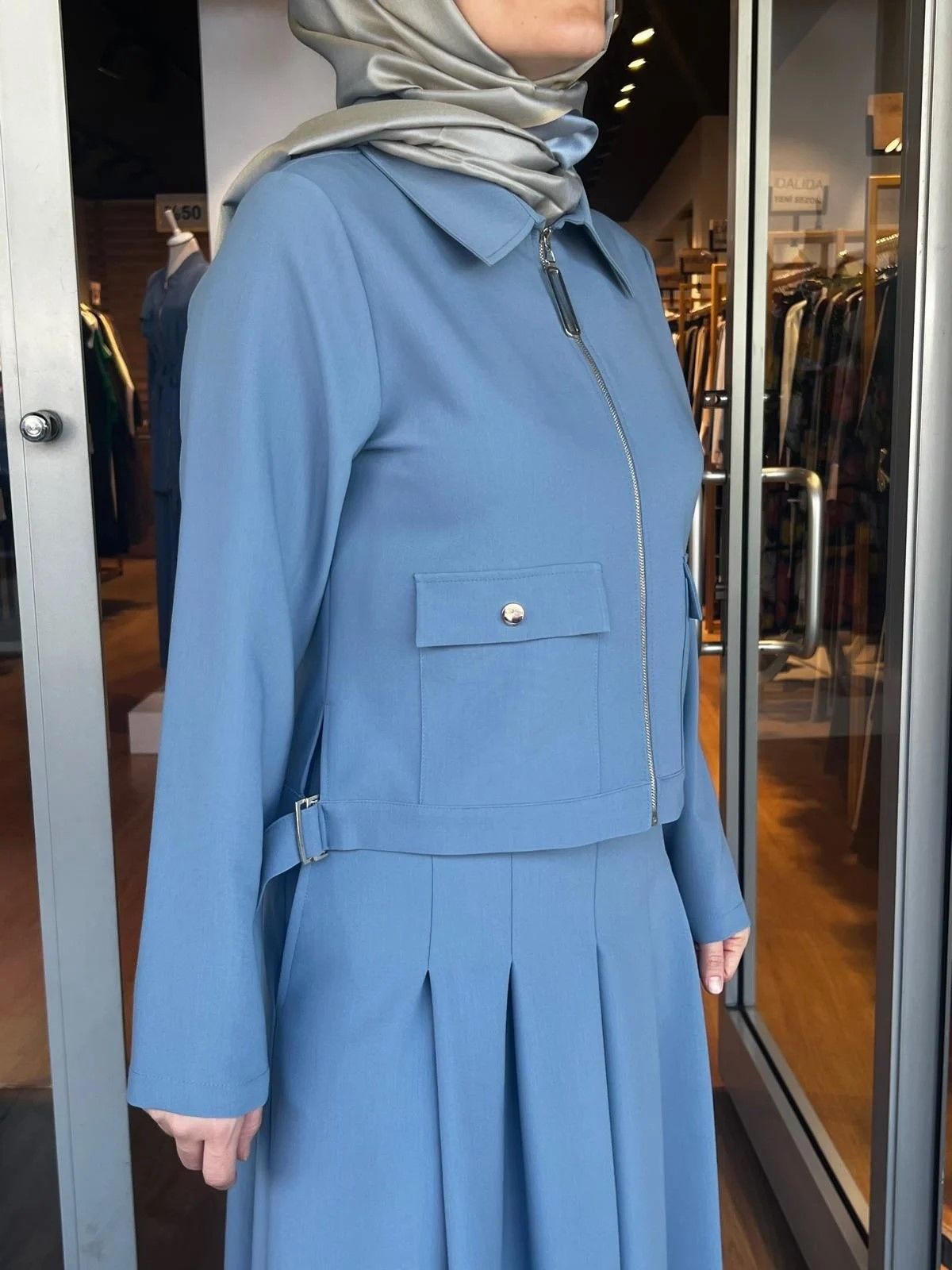 Jamıla Sarah Kısa Ceketli Pantolon Etek Takım SS24-9014-BB