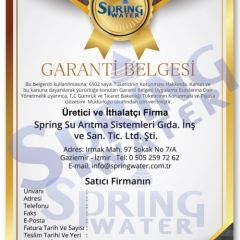 Spring Water ph 9,5 Alkali Su Arıtma Cihazı - Su Kaçağı Sensörlü - SPRING WATER ALKALİ