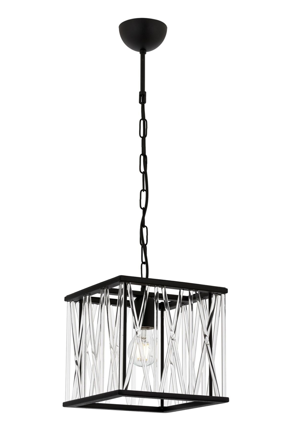 Icıcle Klasik Avize E27 12W 23x23cm Metal Siyah Avonni-AV-4341-BSY-K23
