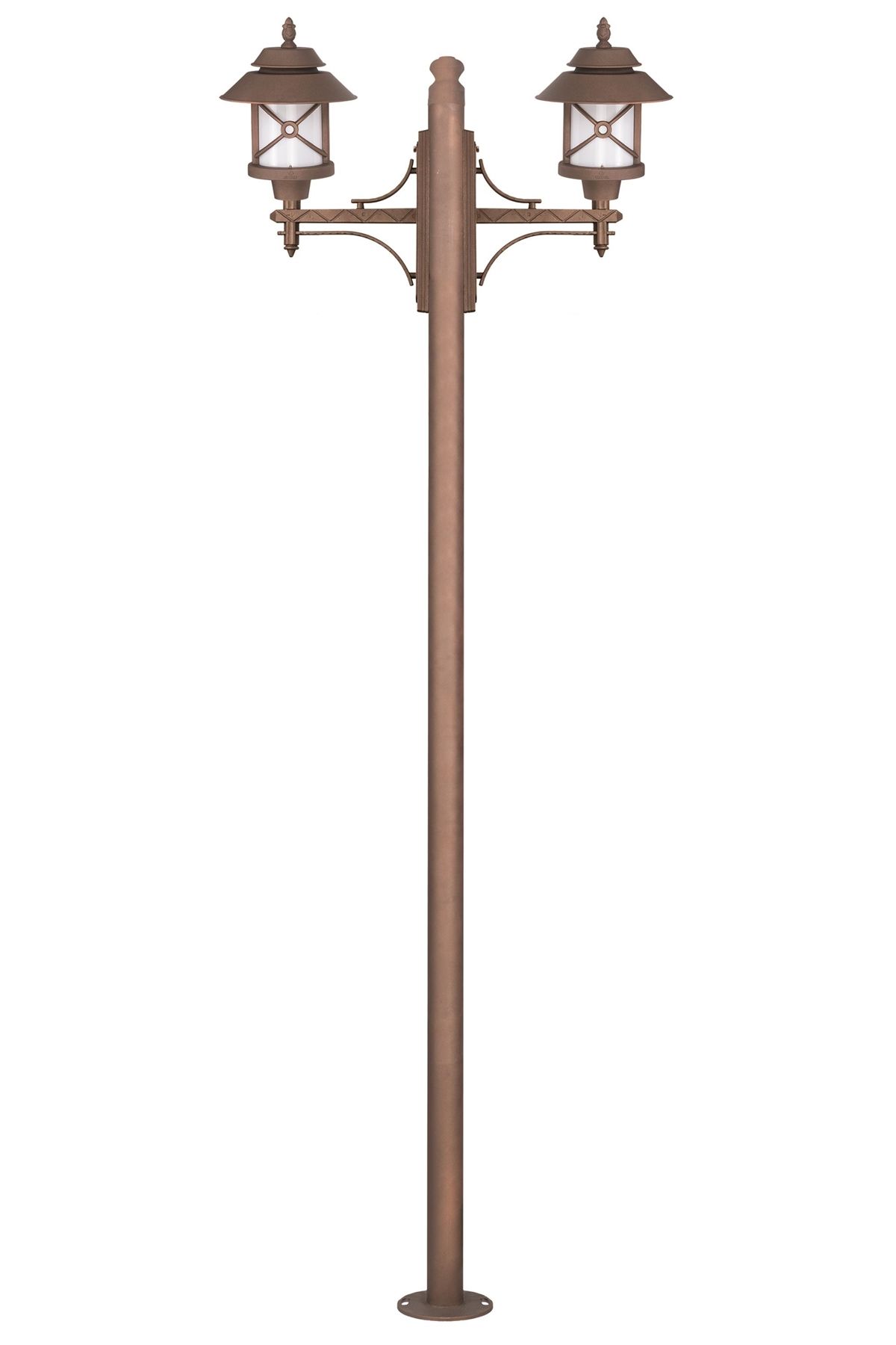 Bahçe Direkleri E27 24W 90cm Çelik Boru Kahverengi Dorbien-BDR-68275-2BKR-M1