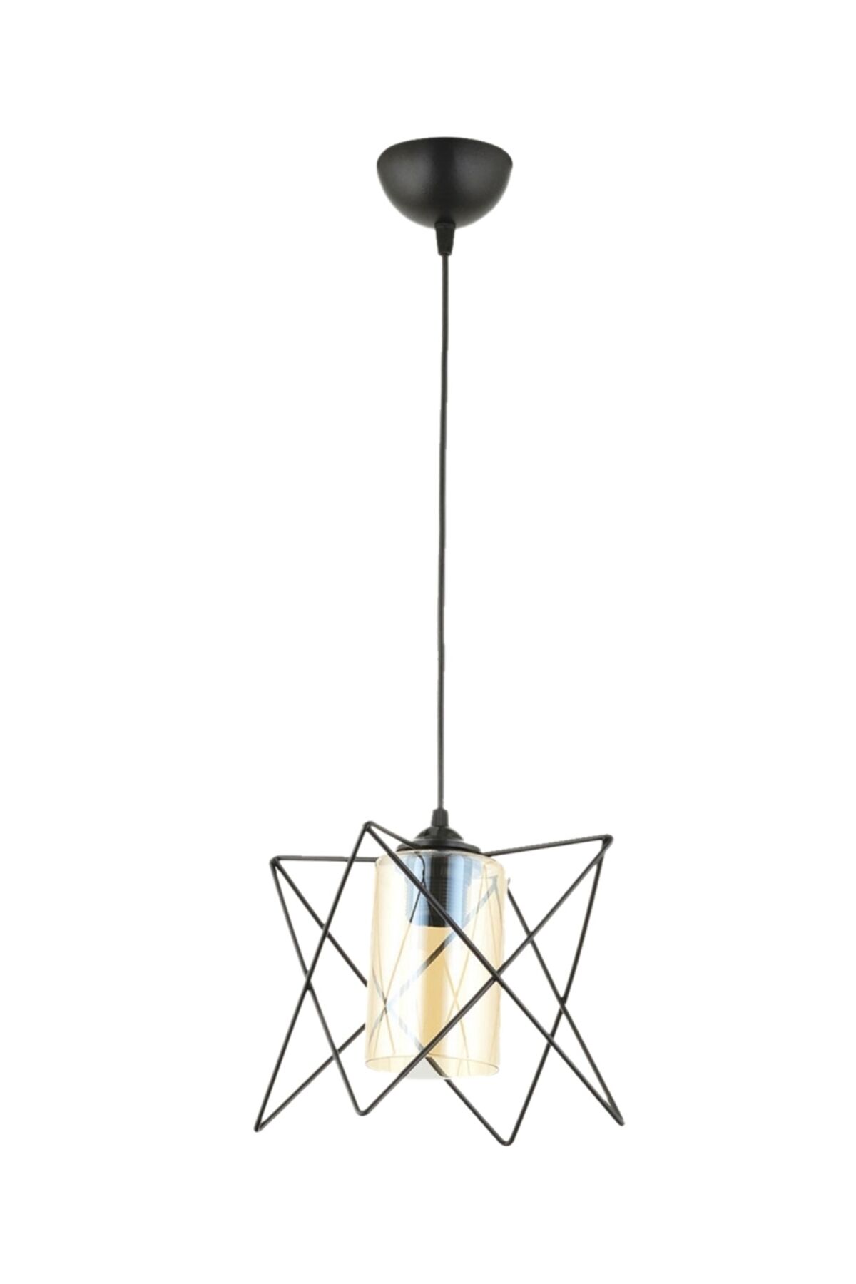 Prizma Modern Avize E27 12W 20x20cm Metal Siyah Dorbien-AV-65076-BSY