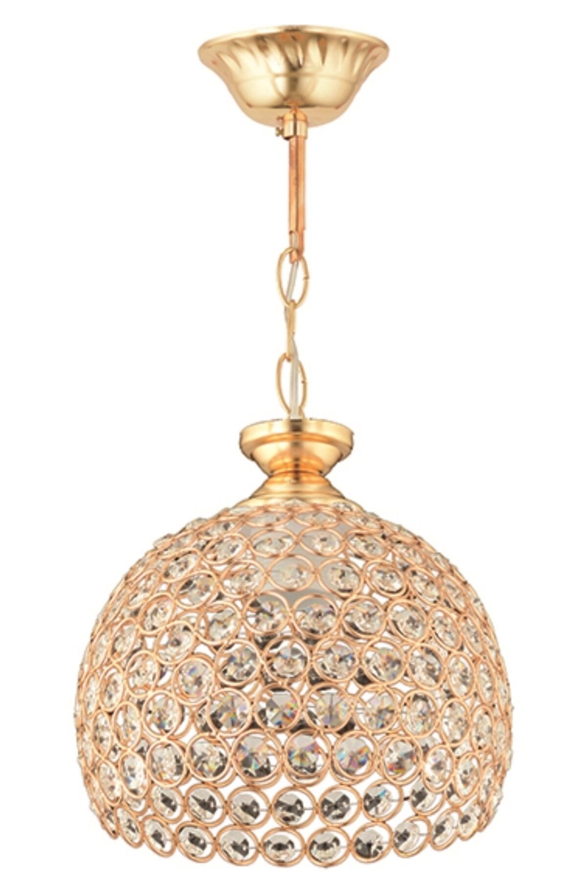 Baloncuk Klasik Avize E27 12W 19cm Metal Sarı Dorbien-FZ-7557-T2-S